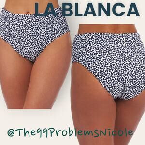 La Blanca Side Shirred High Waist Swimsuit Bottom